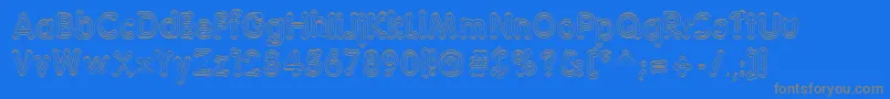 TeazerNormal Font – Gray Fonts on Blue Background