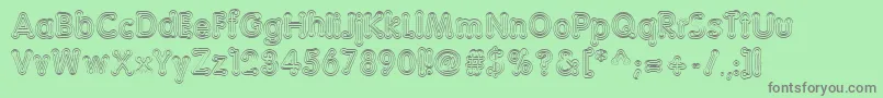 TeazerNormal Font – Gray Fonts on Green Background