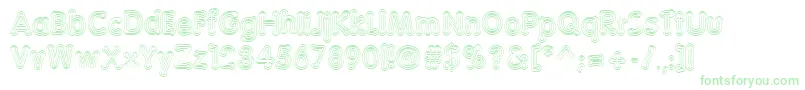 TeazerNormal Font – Green Fonts on White Background