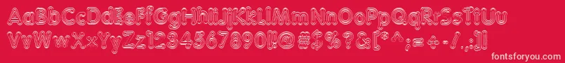TeazerNormal Font – Pink Fonts on Red Background