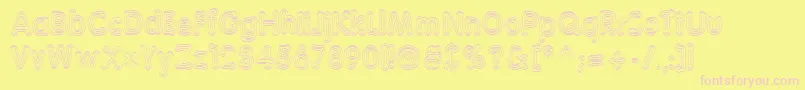 TeazerNormal Font – Pink Fonts on Yellow Background