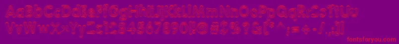 TeazerNormal Font – Red Fonts on Purple Background