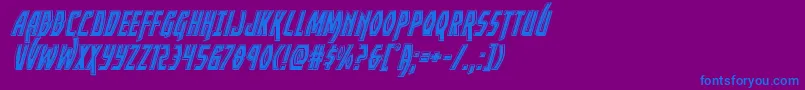Yankeeclipperbevelital Font – Blue Fonts on Purple Background
