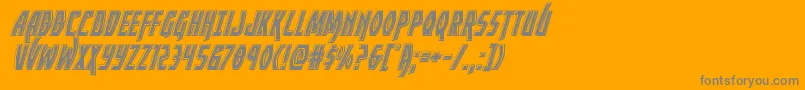 Yankeeclipperbevelital Font – Gray Fonts on Orange Background