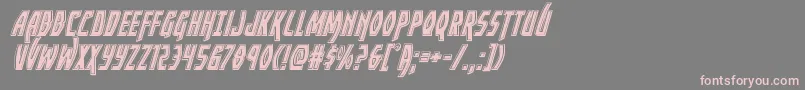 フォントYankeeclipperbevelital – 灰色の背景にピンクのフォント