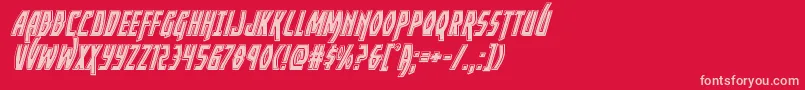Saiba mais sobre a fonte Yankeeclipperbevelital Fonte Yankeeclipperbevelital – fontes rosa em um fundo vermelho