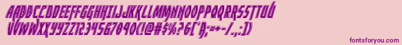 Yankeeclipperbevelital-Schriftart – Violette Schriften auf rosa Hintergrund