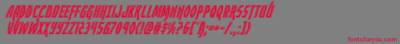 Yankeeclipperbevelital Font – Red Fonts on Gray Background