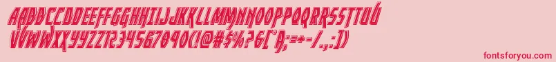 Yankeeclipperbevelital-Schriftart – Rote Schriften auf rosa Hintergrund