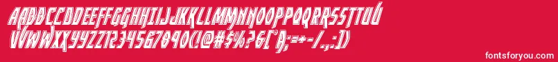 Yankeeclipperbevelital Font – White Fonts on Red Background