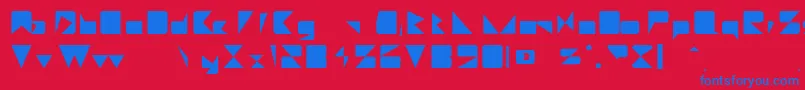 MajorieRegular Font – Blue Fonts on Red Background