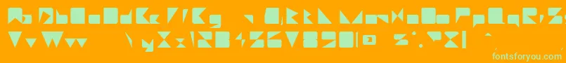 MajorieRegular Font – Green Fonts on Orange Background