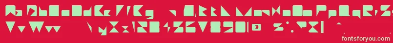 Fonte MajorieRegular – fontes verdes em um fundo vermelho