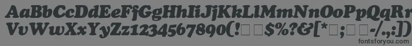 Шрифт CooperBlackItalic – чёрные шрифты на сером фоне