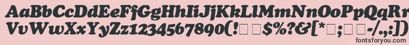 Шрифт CooperBlackItalic – чёрные шрифты на розовом фоне