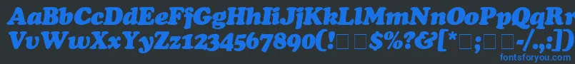 fuente CooperBlackItalic – Fuentes Azules Sobre Fondo Negro