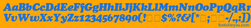 fuente CooperBlackItalic – Fuentes Azules Sobre Fondo Naranja