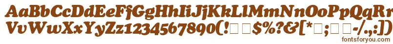 Fonte CooperBlackItalic – fontes marrons