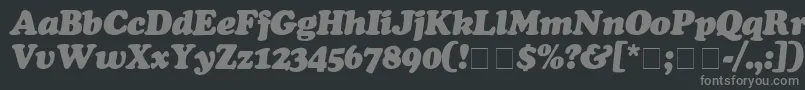 Шрифт CooperBlackItalic – серые шрифты на чёрном фоне