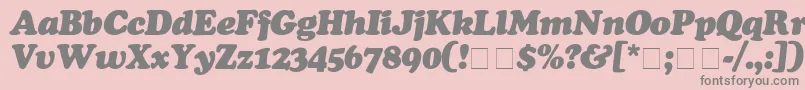 CooperBlackItalic Font – Gray Fonts on Pink Background