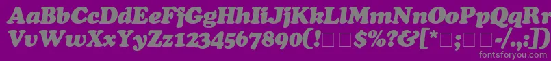 CooperBlackItalic Font – Gray Fonts on Purple Background