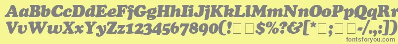 CooperBlackItalic Font – Gray Fonts on Yellow Background