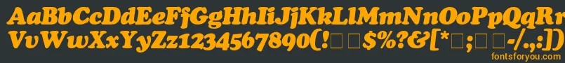 CooperBlackItalic Font – Orange Fonts on Black Background