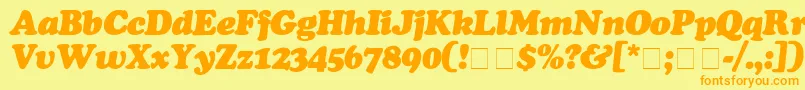 CooperBlackItalic Font – Orange Fonts on Yellow Background