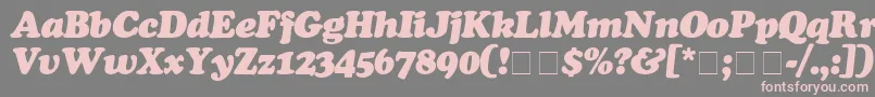 CooperBlackItalic Font – Pink Fonts on Gray Background