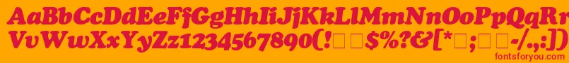 CooperBlackItalic Font – Red Fonts on Orange Background