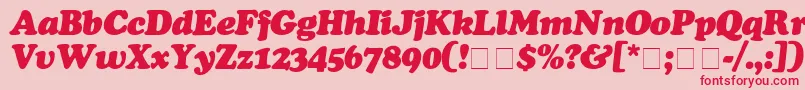 fuente CooperBlackItalic – Fuentes Rojas Sobre Fondo Rosa