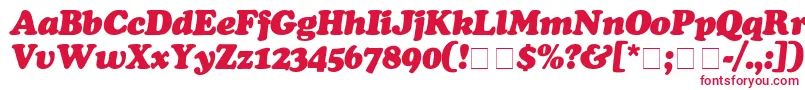 Czcionka CooperBlackItalic – czerwone czcionki