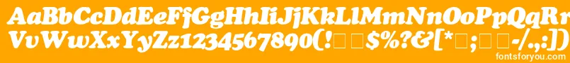CooperBlackItalic Font – White Fonts on Orange Background