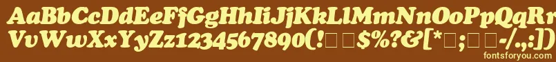 CooperBlackItalic Font – Yellow Fonts on Brown Background