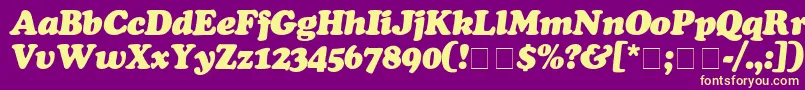 CooperBlackItalic Font – Yellow Fonts on Purple Background