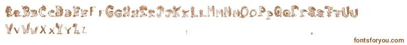 Шрифт Heavenlyrooted – коричневые шрифты на белом фоне