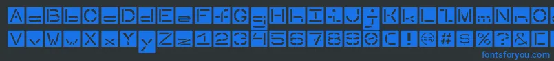 Invertedstencil Font – Blue Fonts on Black Background
