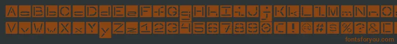 Invertedstencil Font – Brown Fonts on Black Background