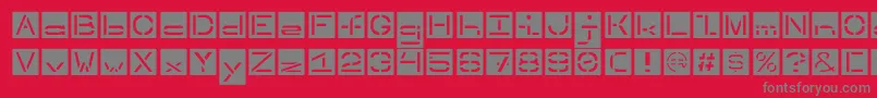 Invertedstencil Font – Gray Fonts on Red Background