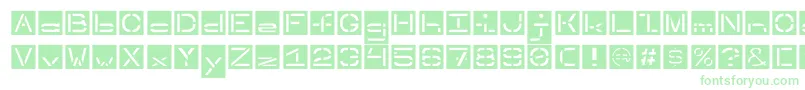 Invertedstencil Font – Green Fonts on White Background