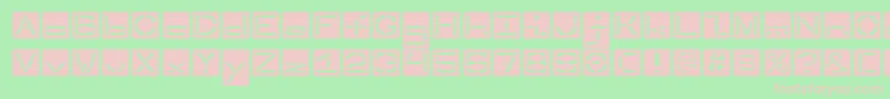 Invertedstencil Font – Pink Fonts on Green Background