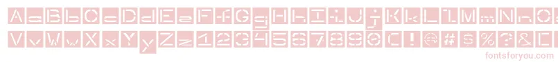 Invertedstencil Font – Pink Fonts on White Background