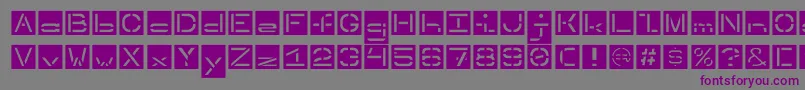 Invertedstencil Font – Purple Fonts on Gray Background