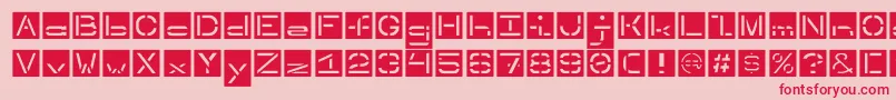 Invertedstencil Font – Red Fonts on Pink Background