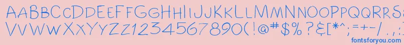 Шрифт ComicbookRegular – синие шрифты на розовом фоне
