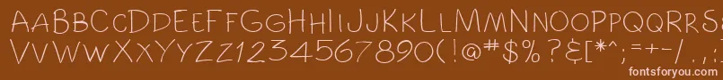 ComicbookRegular Font – Pink Fonts on Brown Background