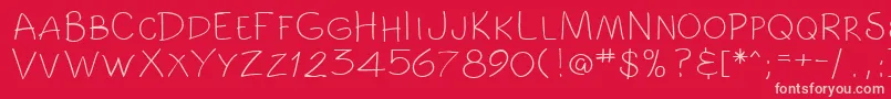 ComicbookRegular-Schriftart – Rosa Schriften auf rotem Hintergrund