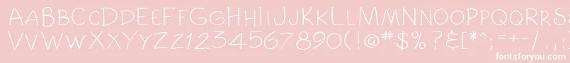 ComicbookRegular Font – White Fonts on Pink Background