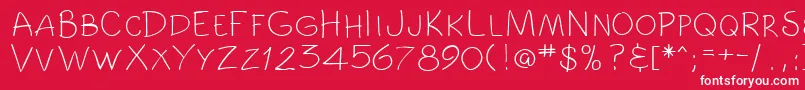 ComicbookRegular Font – White Fonts on Red Background
