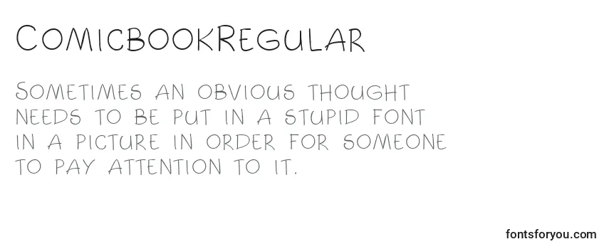 Review of the ComicbookRegular Font